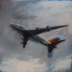 Beautiful Fucked Up Day #3 - 120x120cm - Oil/Charcoal/Board 2011