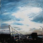 Glass Wall - 120x120cm - Oil/Enamel/Board
