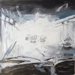 Exit Light - 120x120cm - Oil/Enamel/Board
