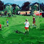 Chelsea, Macedonia, Barcelona, Green Hornets - 51x76cm - Oil/Canvas
